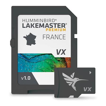 Szczegółowa Mapa Humminbird Lakemaster V2 Premium Głównych Jezior Francuskich