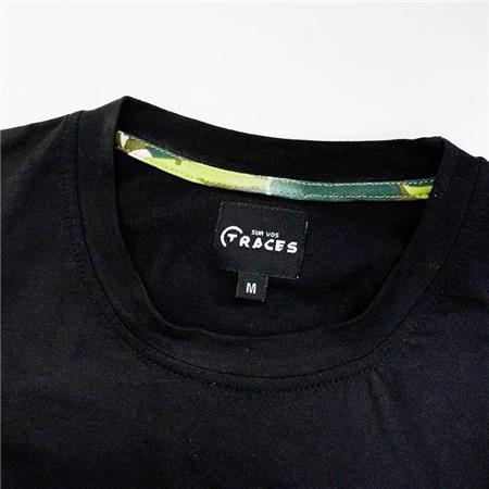 T-SHIRT DE CAÇA PERSONALIZÁVEL - PRETO SUR VOS TRACES