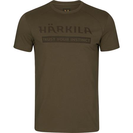 T-Shirt De Homem Com Mangas Curtas - Verde Harkila Logo S/S