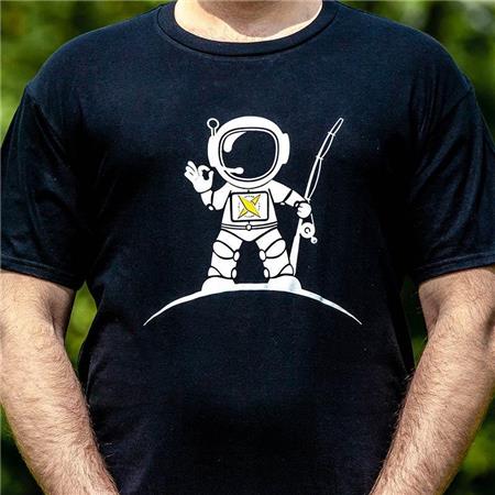 T-SHIRT DE HOMEM DE MANGAS CURTAS - PRETO FISHXPLORER ASTRO PÊCHEUR - NOIR