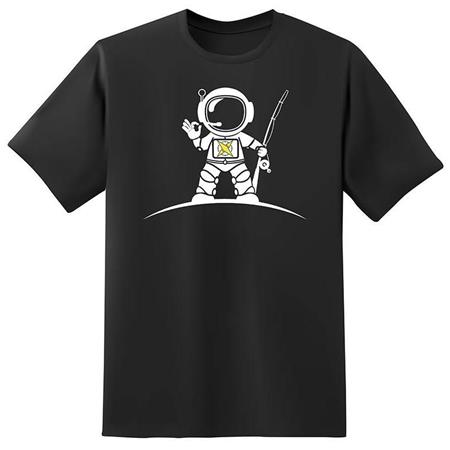 T-SHIRT DE HOMEM DE MANGAS CURTAS - PRETO FISHXPLORER ASTRO PÊCHEUR - NOIR