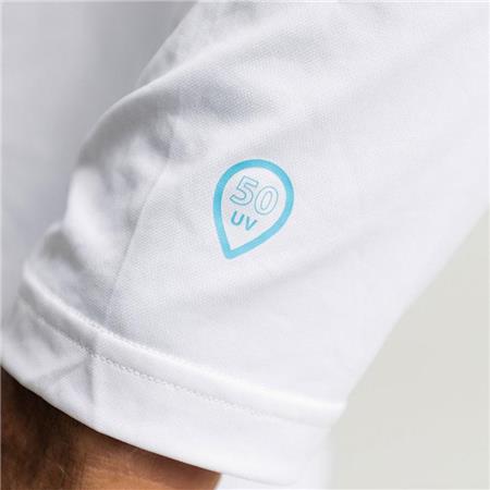 T-SHIRT DE MANGAS COMPRIDAS HOMEM - BRANCO/AZUL ADVENTER & FISHING GOLON ANTI UV - BLANC/BLEU