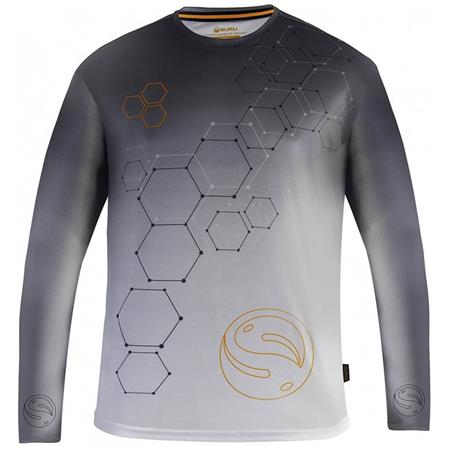 T-Shirt De Mangas Compridas Homem - Cinzento Guru Hexagon Sun Core Upf 50+ - Gris