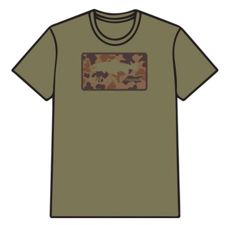 T-Shirt De Mangas Compridas Homem - Olive Orvis 1971 Camo Trout - Olive
