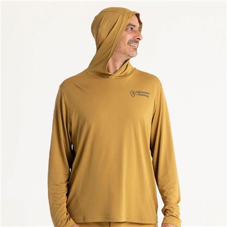 T-SHIRT DE MANGAS COMPRIDAS PARA HOMEM - AMARELO ADVENTER & FISHING GOLON ANTI UV - JAUNE