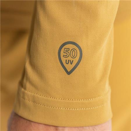 T-SHIRT DE MANGAS COMPRIDAS PARA HOMEM - AMARELO ADVENTER & FISHING GOLON ANTI UV - JAUNE