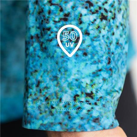 T-SHIRT DE MANGAS COMPRIDAS PARA HOMEM - AZUL ADVENTER & FISHING BOZED ANTI UV - BLEU