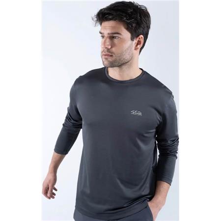 T-Shirt De Mangas Compridas Para Homem - Carbono Bermudes Vallon - Carbone