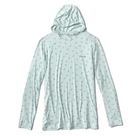 T-Shirt De Mangas Compridas Para Homem Com Capuz - Azul Claro Orvis Avec Capuche Sun Defense L/S - Bleu Clair