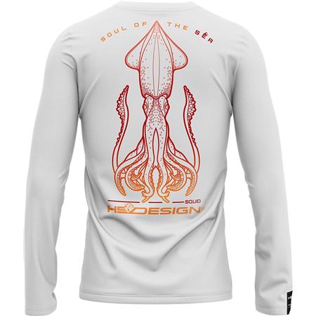 T-SHIRT DE MANGAS COMPRIDAS PARA HOMEM HOT SPOT DESIGN SQUID LONG SLEEVES - CINZA CLARO