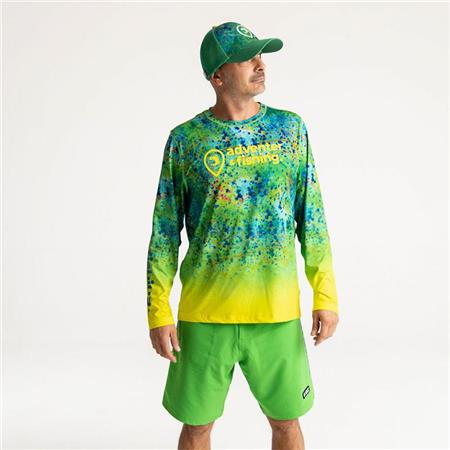 T-SHIRT DE MANGAS COMPRIDAS PARA HOMEM - MAHI MAHI ADVENTER & FISHING BOZED ANTI UV - MAHI MAHI