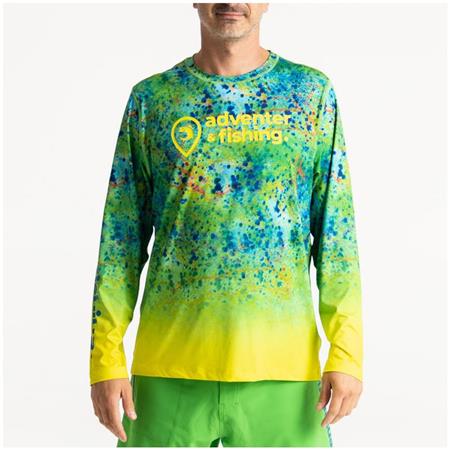 T-Shirt De Mangas Compridas Para Homem - Mahi Mahi Adventer & Fishing Bozed Anti Uv - Mahi Mahi