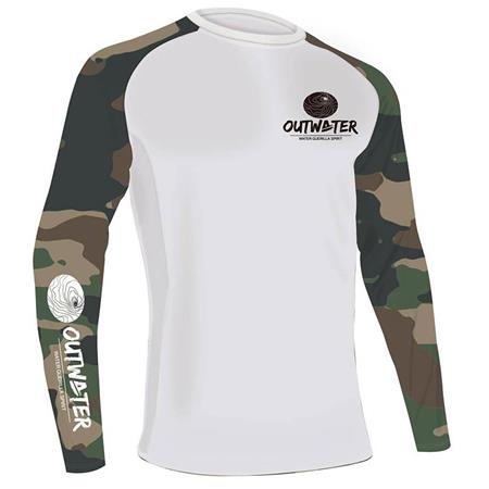 T-Shirt De Mangas Compridas Para Homem Outwater Camp One Old Skool Camo