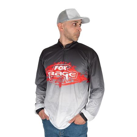 T-SHIRT DE MANGAS COMPRIDAS PARA HOMEM - PRETO/BRANCO FOX RAGE PERFORMANCE TEAM TOP - NOIR/BLANC