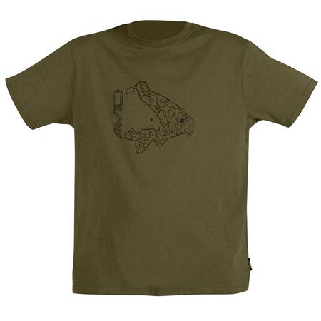 T-Shirt De Mangas Curtas Homem - Caqui Avid Carp Icon T-Shirt Khaki - Kaki