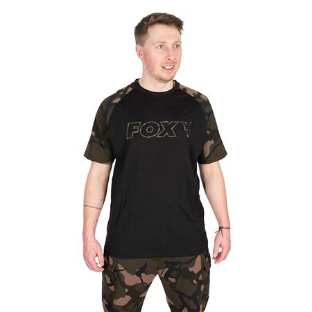 T-Shirt De Mangas Curtas Homem - Preto/Camo Fox Outline T-Shirt - Noir/Camo