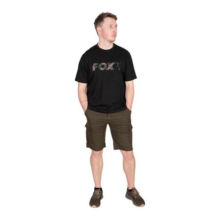 T-SHIRT DE MANGAS CURTAS HOMEM - PRETO FOX BLACK/CAMO LOGO T-SHIRT - NOIR