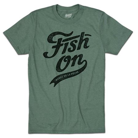 T-Shirt De Mangas Curtas Homem - Verde Cyril Chauquet Fish On Vintage - Vert