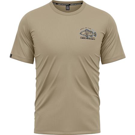 T-Shirt De Mangas Curtas Para Homem - Areia Hot Spot Design Grouper - Sable