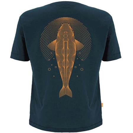 T-Shirt De Mangas Curtas Para Homem - Azul Kumu Tshirt Ripples - Bleu