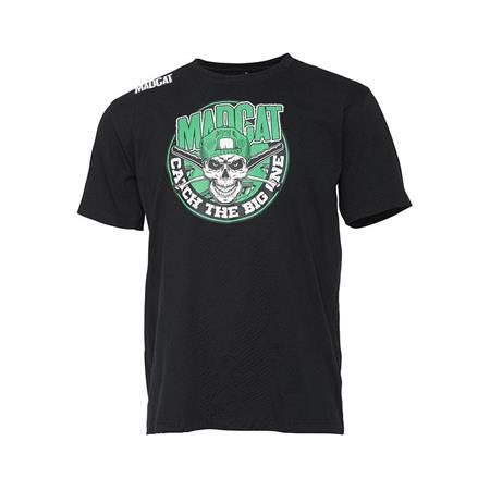 T-Shirt De Mangas Curtas Para Homem - Black Madcat Skull T-Shirt - Black