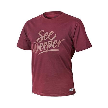 T-Shirt De Mangas Curtas Para Homem - Bordeaux Fortis See Deeper - Bordeaux
