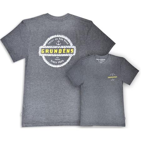 T-SHIRT DE MANGAS CURTAS PARA HOMEM - CINZENTO GRUNDÉNS ROPE KNOT HEATHER CHARCOAL - GRIS
