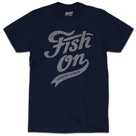 T-Shirt De Mangas Curtas Para Homem - Marinho Cyril Chauquet Fish On Vintage - Marine
