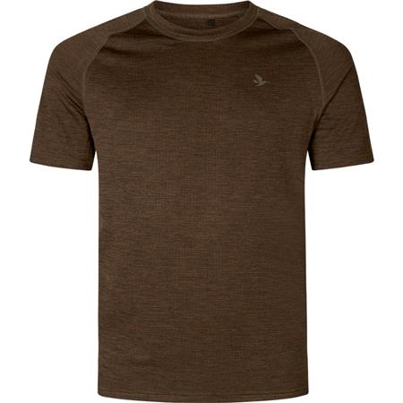 T-Shirt De Mangas Curtas Para Homem - Marrom Seeland Active S/S