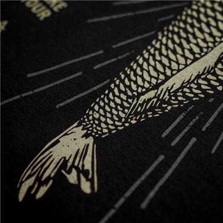 T-SHIRT DE MANGAS CURTAS PARA HOMEM - PRETO KUMU MAKE YOUR OWN LUCK - NOIR