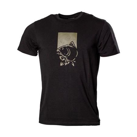 T-Shirt De Mangas Curtas Para Homem - Preto Nash Make It Happen Fish Logo - Noir