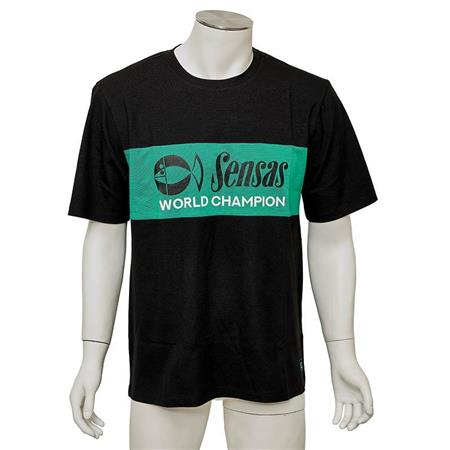 T-Shirt De Mangas Curtas Para Homem - Preto/Verde Sensas Fashion Club - Noir/Vert