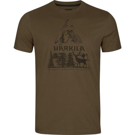 T-Shirt De Mangas Curtas Para Homem - Verde Harkila Nature L/S