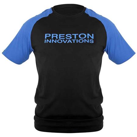 T-Shirt De Mangas Curtas - Preto/Azul Preston Innovations Lightweight Raglan T-Shirt - Noir/Bleu