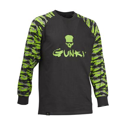 T-Shirt Heren Met Lange Mouwen Gunki T-Shirt Camo - Zwart