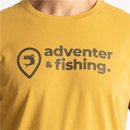 T-SHIRT ΚΟΝΤΟΜΆΝΙΚΟ ΑΝΔΡΙΚΌ ADVENTER & FISHING ZEGLON - ΧΡΏΜΑ ΆΜΜΟΥ