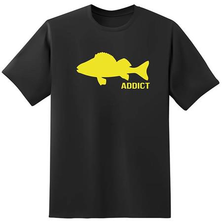 T-Shirt Korte Mouwen Heren Fishxplorer Addict Perche - Zwart