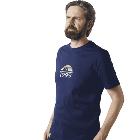 T-SHIRT KORTE MOUWEN HEREN GEOFF ANDERSON ORGANIC RETRO 1999 - NAVY