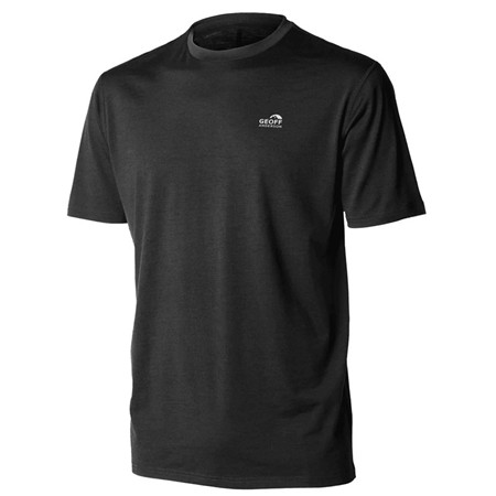 T-Shirt Korte Mouwen Heren Geoff Anderson Wizwool 165 Soft - Zwart