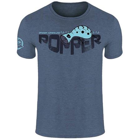 T-Shirt Korte Mouwen Heren Hot Spot Design Popper - Blauw