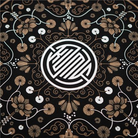 T-SHIRT KORTE MOUWEN HEREN KUMU LOTUS - ZWART