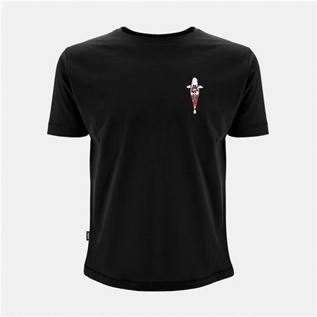 T-SHIRT KORTE MOUWEN HEREN KUMU TALL TALES - ZWART