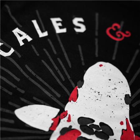 T-SHIRT KORTE MOUWEN HEREN KUMU TALL TALES - ZWART