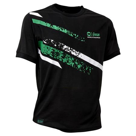 T-Shirt Korte Mouwen Heren Sensas Stripes - Zwart