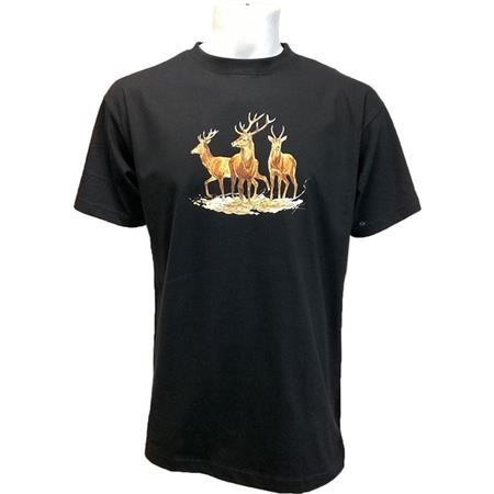 T-Shirt Korte Mouwen Man Bartavel Cervides - Noir