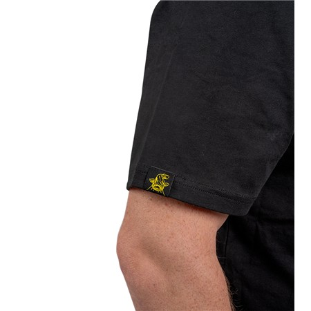 T-SHIRT KORTE MOUWEN MAN BLACK CAT LOGO BLACK TSHIRT - NOIR