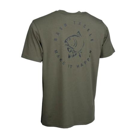 T-SHIRT KORTE MOUWEN MAN NASH MAKE IT HAPPEN CARP LOGO - VERT