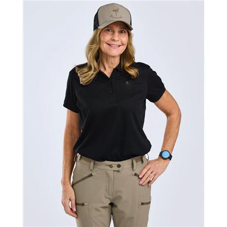 T-SHIRT KORTE MOUWEN VROUW PINEWOOD RAMSEY POLO - NOIR