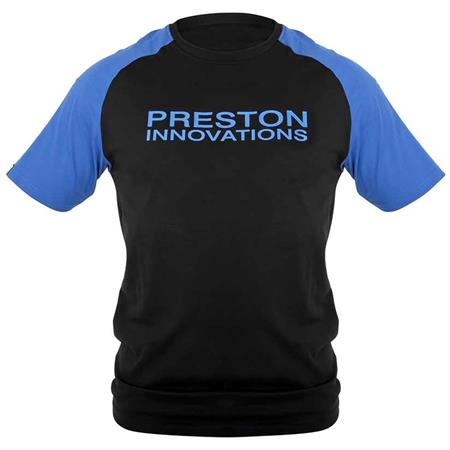 T-Shirt Korte Mouwen - Zwart/Blauw Preston Innovations Lightweight Raglan T-Shirt - Noir/Bleu