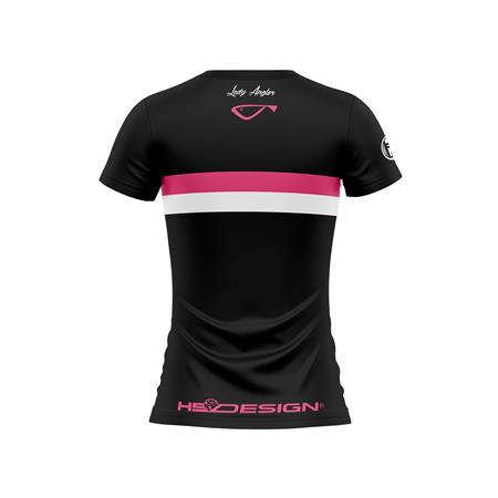 T-SHIRT KURZARM DAMEN HOT SPOT DESIGN LADY ANGLER 2.0 - SCHWARZ